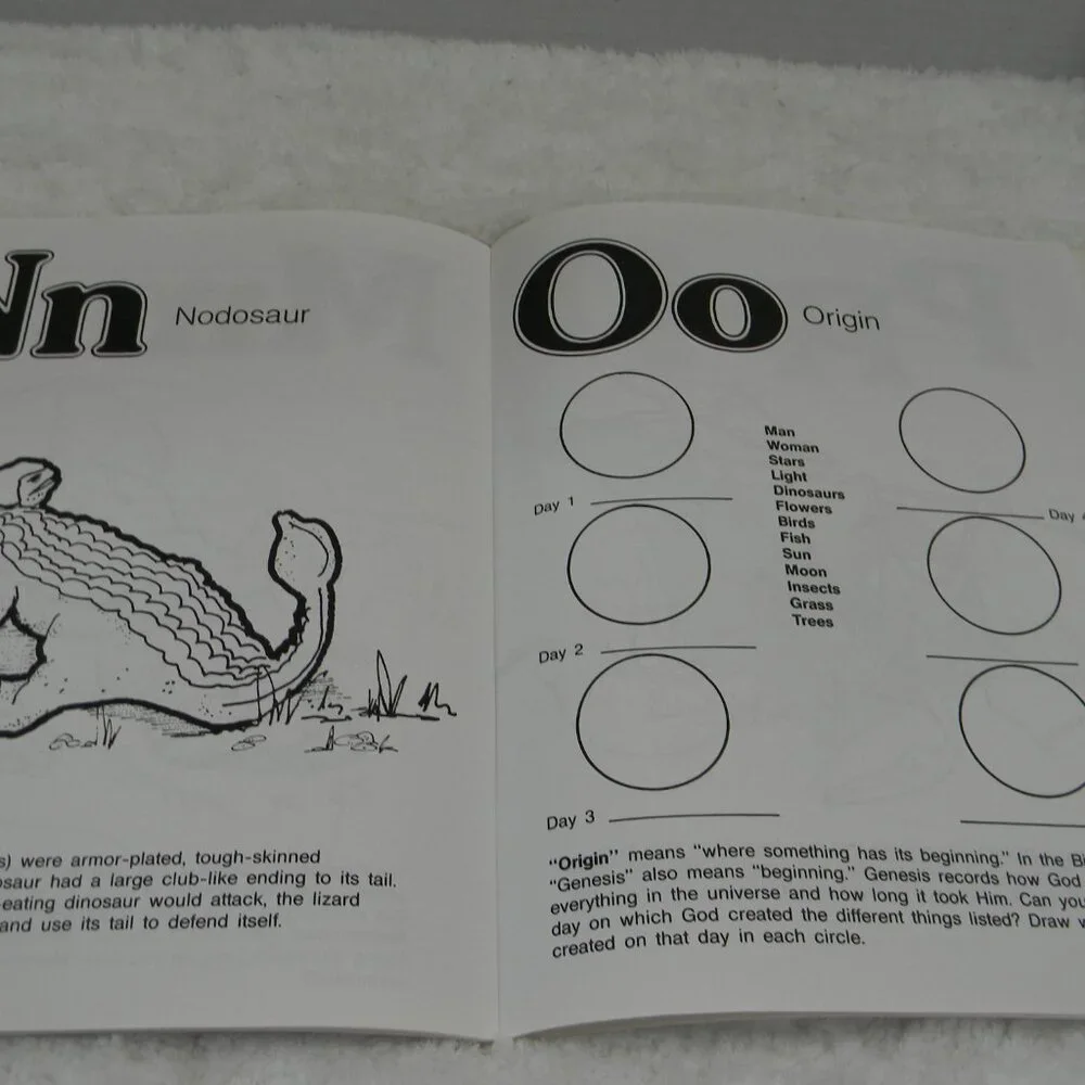 Dinosaur Creation Knowledge Books Set of 3 Books Homeschool Biblical Activity